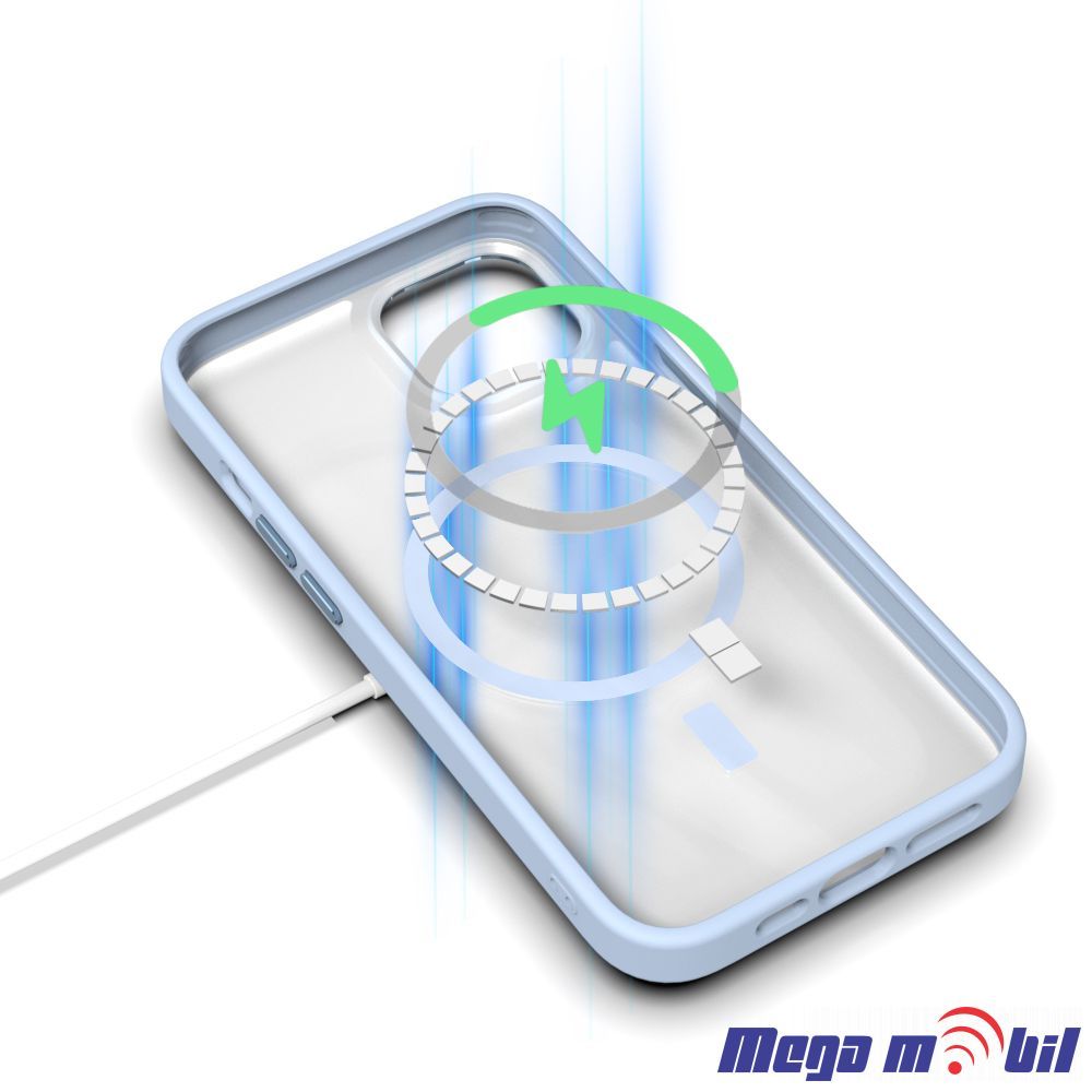 Futrola iPhone 13 Magsafe Acrylic light blue.